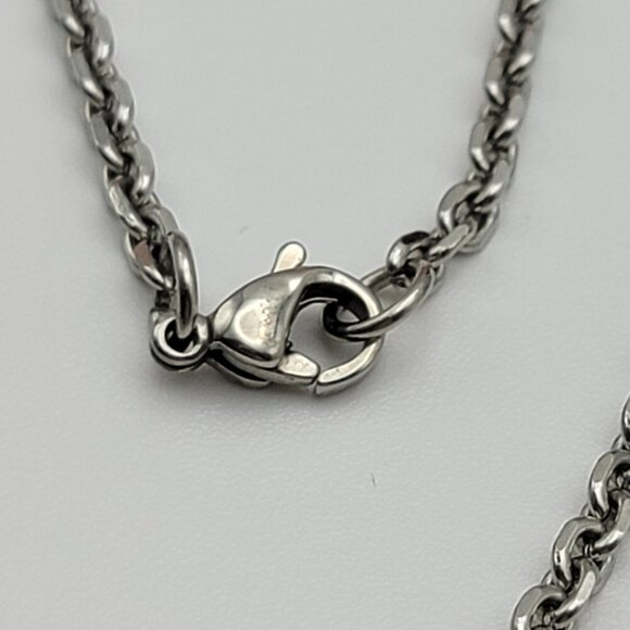 Edforce OUR LORD PRAYER Heart Pendant Necklace Stainless Steel 24" Lobster Clasp - Picture 8 of 9